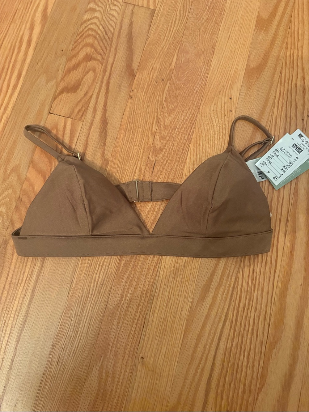 H&M Wireless Triangle Bralette in Brown